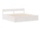 Matelas en bois de pin blanc, 218 x 170 x 82 cm