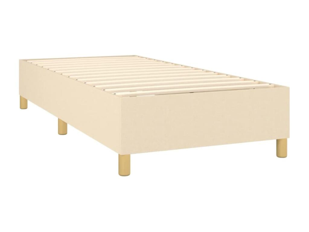 Matelas en tissu crème, 90 x 200 x 20 cm