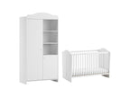 Armoire blanche 2 portes, 124,4 x 76 x 87 cm