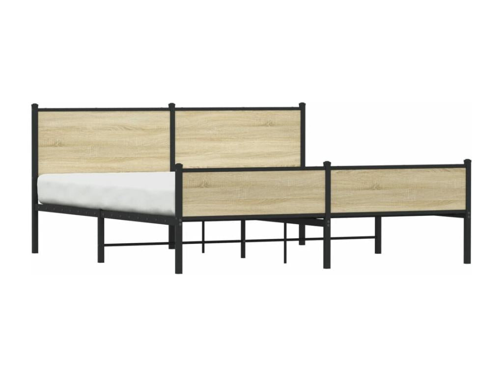 Matelas en métal marron, 219 x 187 x 91,5 cm