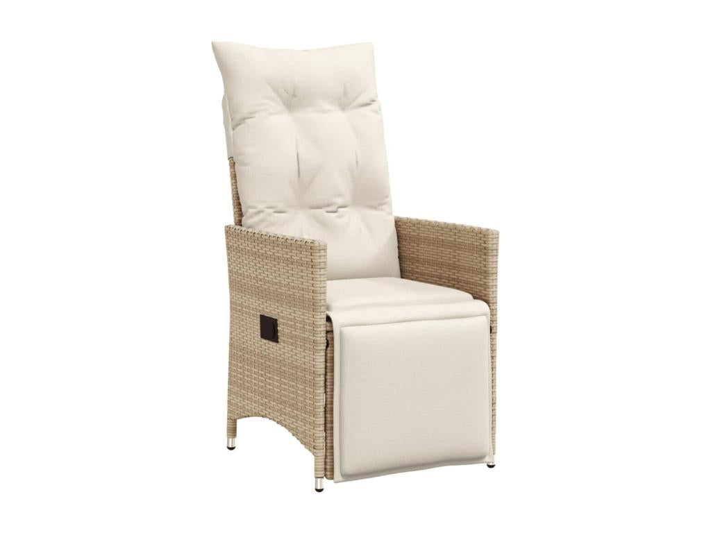 Fauteuil beige avec coussins, 56 x 59 x 92 cm