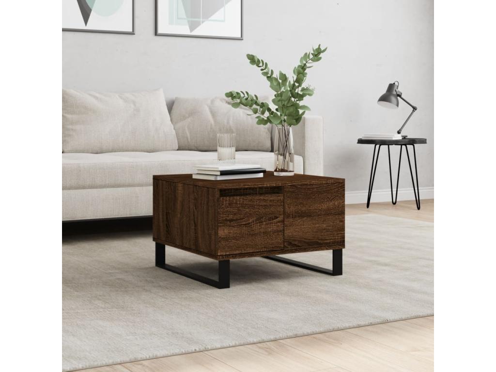 Table basse marron, 55 x 55 x 36,5 cm