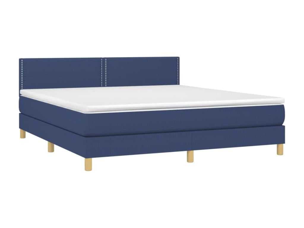 Matelas en tissu bleu, 203 x 160 x 88 cm