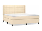 Matelas en tissu crème, 203 x 183 x 128 cm