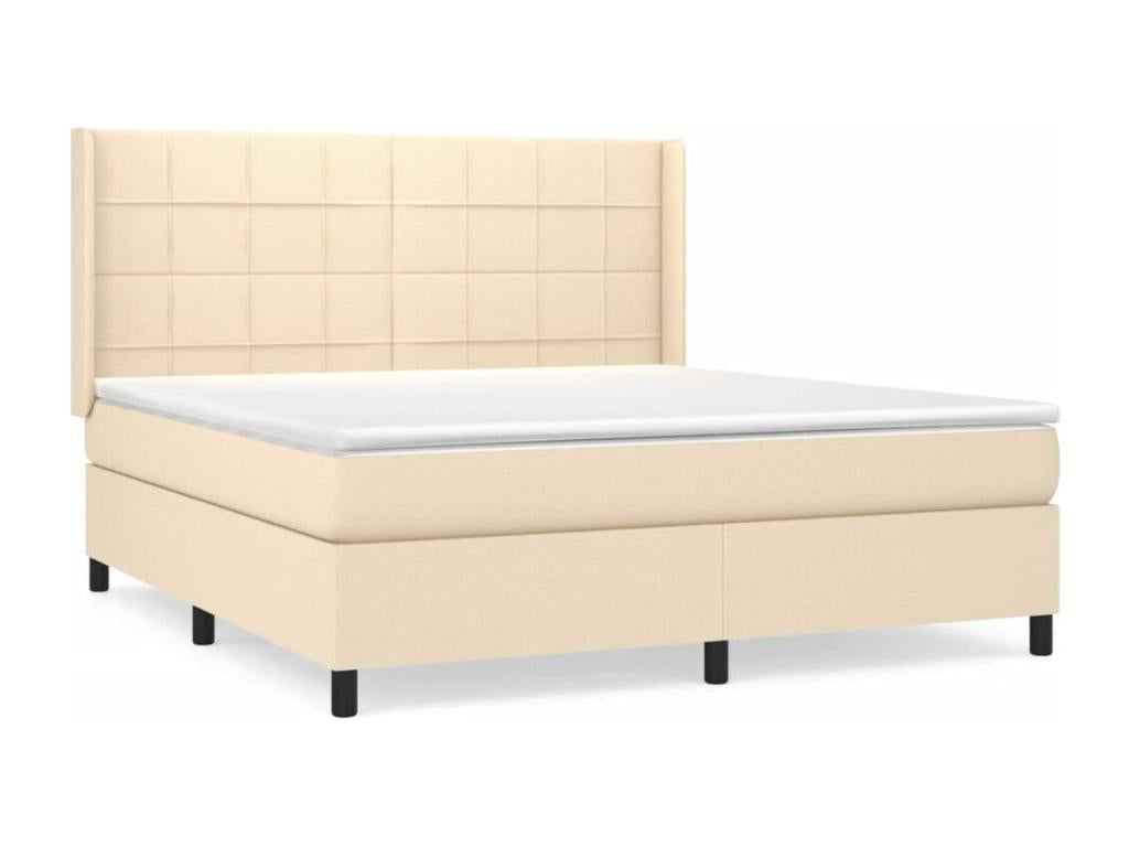 Matelas en tissu crème, 203 x 183 x 128 cm