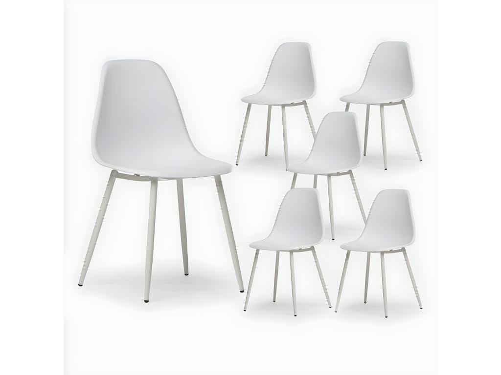 Chaise blanche, 43 x 43 x 80 cm