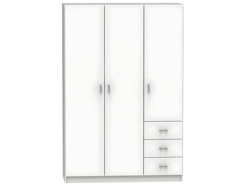 Armoire blanche avec rangement, 120 x 50 x 180 cm