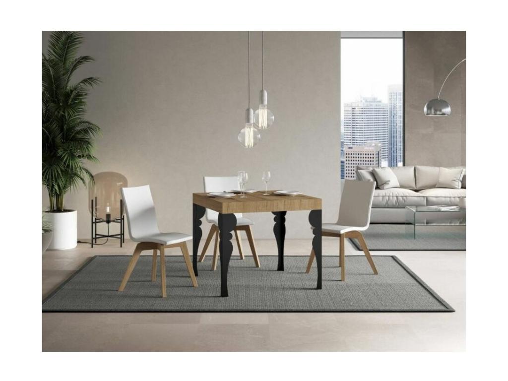 Table naturelle, 90 x 90 x 77 cm