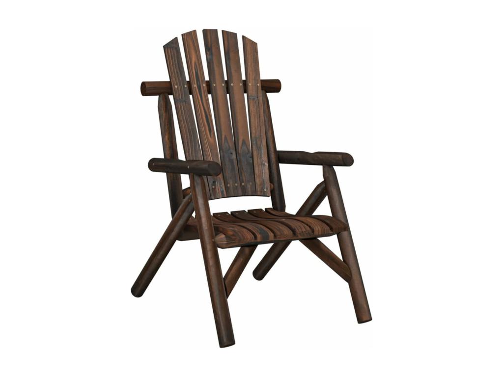 Ensemble de mobilier de jardin 5 pièces en bois massif marron, 69,5 x 69,5 x 60 cm