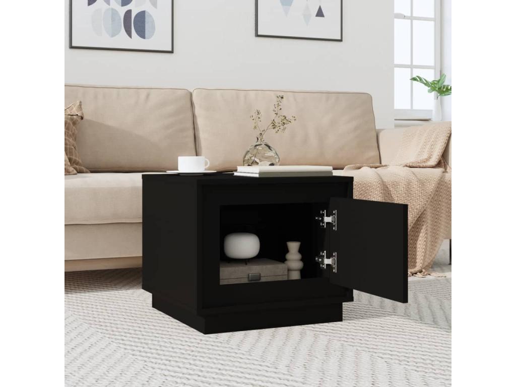 Table basse noire, 51 x 50 x 44 cm