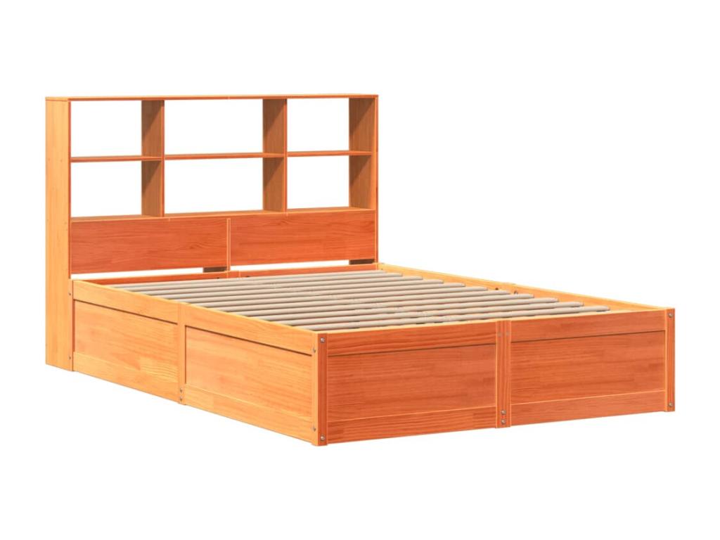 Matelas en pin brun, 219,5 x 141,5 x 110 cm