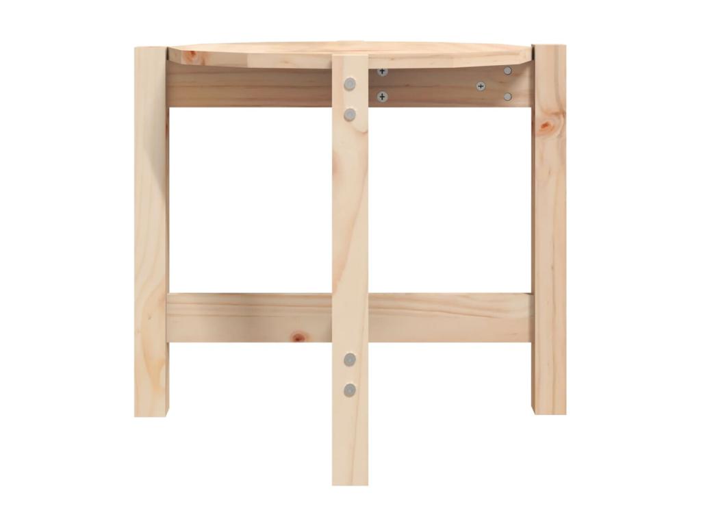 Table basse en bois massif marron, 52,5 x 52,5 x 45 cm