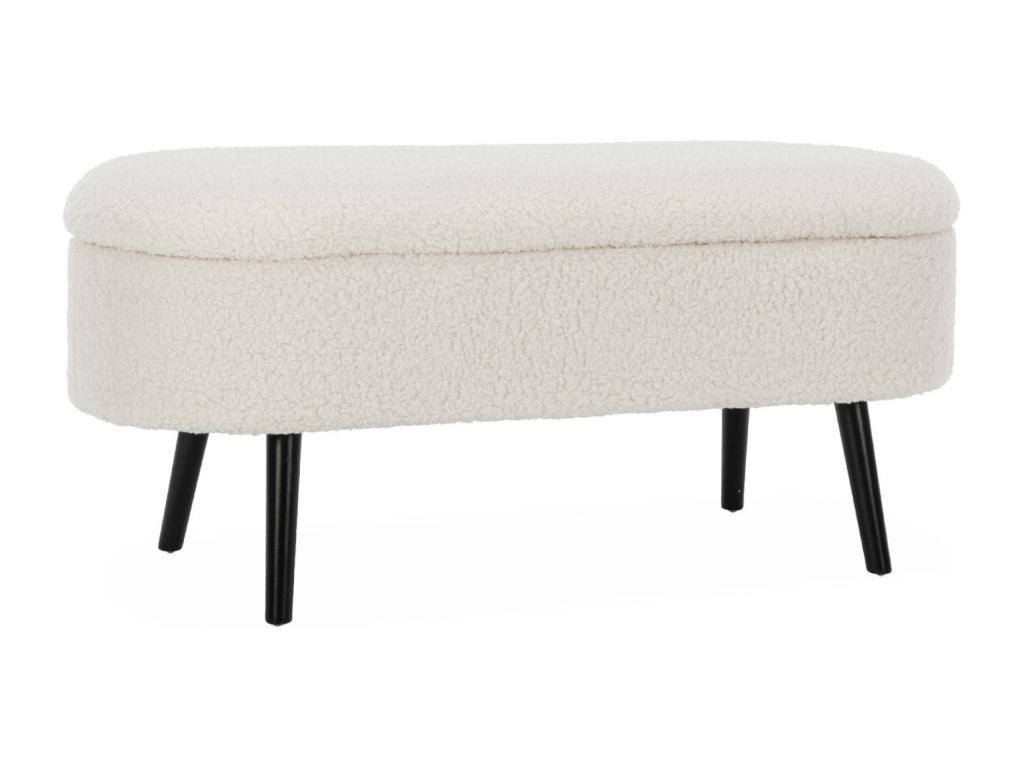 Cadre de lit coffre blanc avec rangement, 112 x 44 x 50 cm