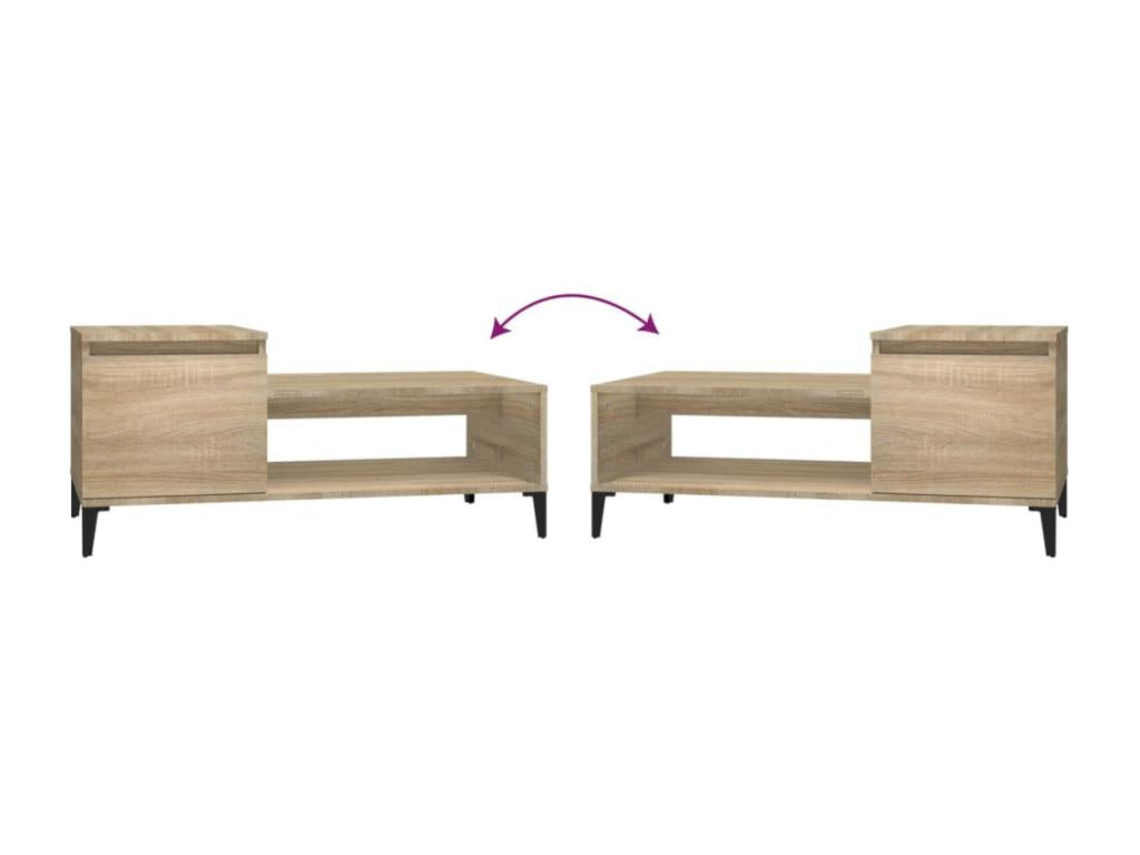 Table basse marron, 100 x 50 x 45 cm