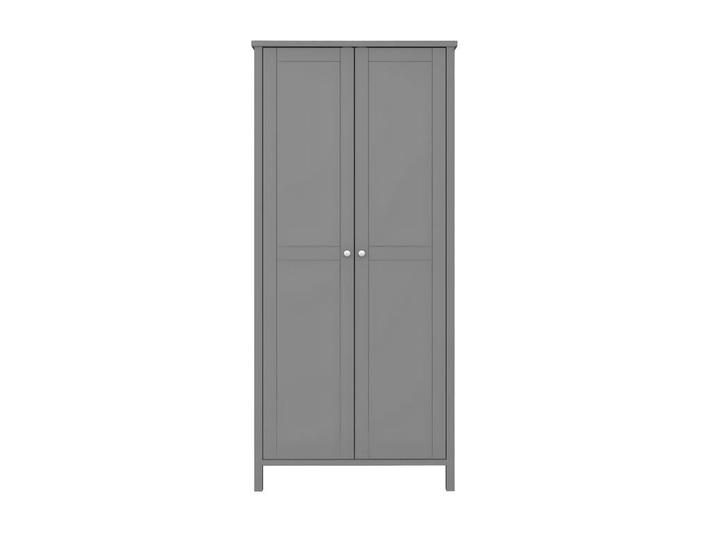 Armoire grise avec rangement, 4 portes, 178 x 50 x 195 cm