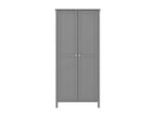 Armoire grise avec rangement, 4 portes, 178 x 50 x 195 cm