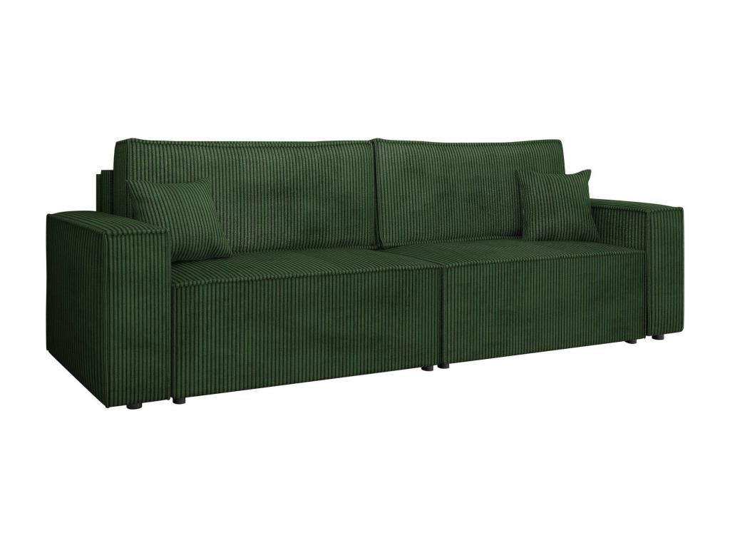 Canapé-lit vert, 245 x 90 x 83 cm