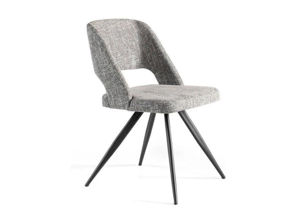 Chaise en tissu beige, 53 x 61 x 82 cm