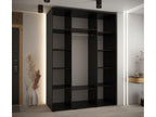 Armoire noire 3 portes, 170 x 60 x 205,2 cm