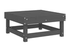Ensemble de mobilier de jardin 7 pièces en pin gris, 68 x 68 x 29 cm