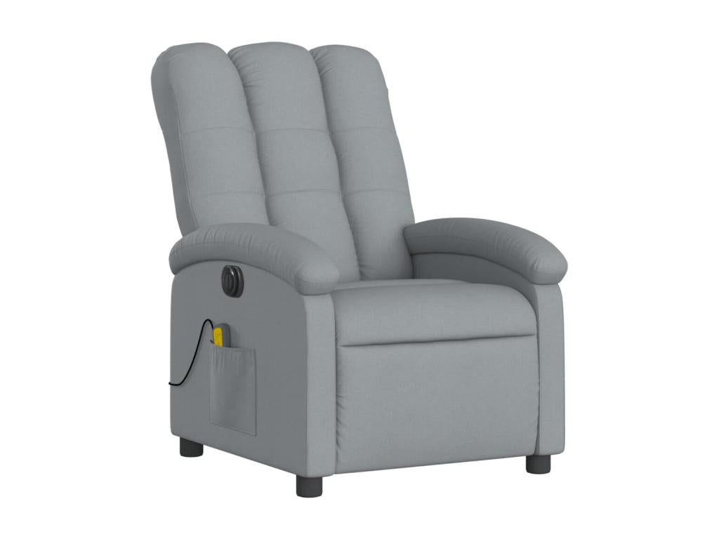 Fauteuil d'appoint électrique en tissu gris, 70 x 93 x 101 cm
