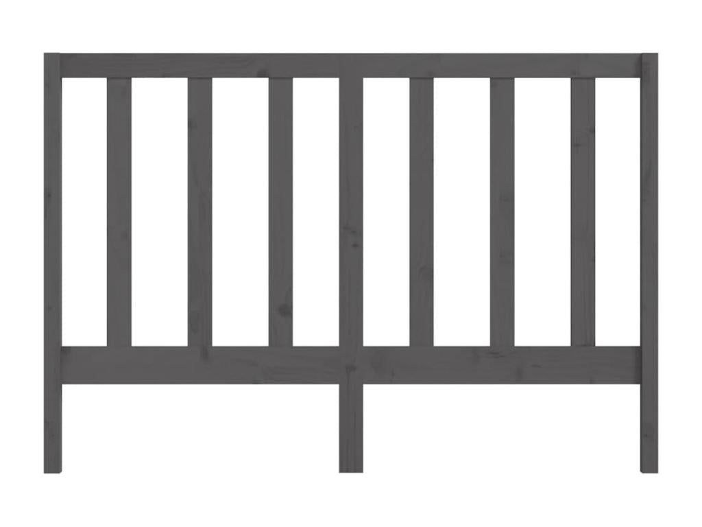 Cadre de lit en bois massif gris, 166 x 4 x 100 cm