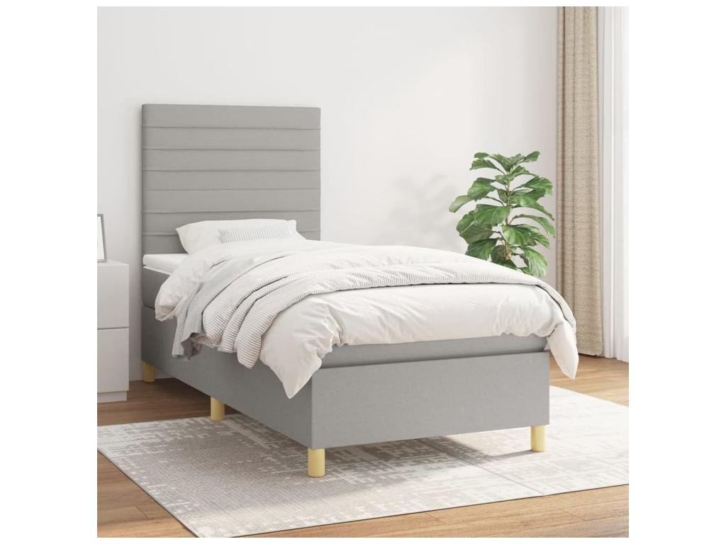 Matelas en tissu blanc, 193 x 90 x 118 cm