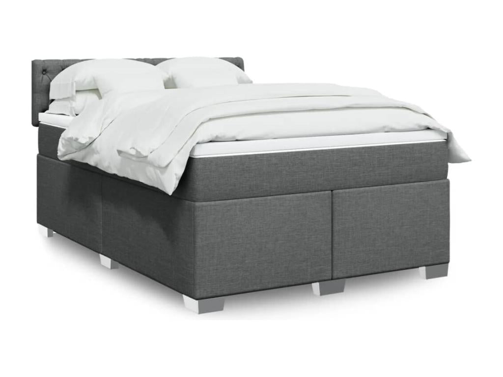 Matelas en tissu gris, 200 x 160 x 100,5 cm