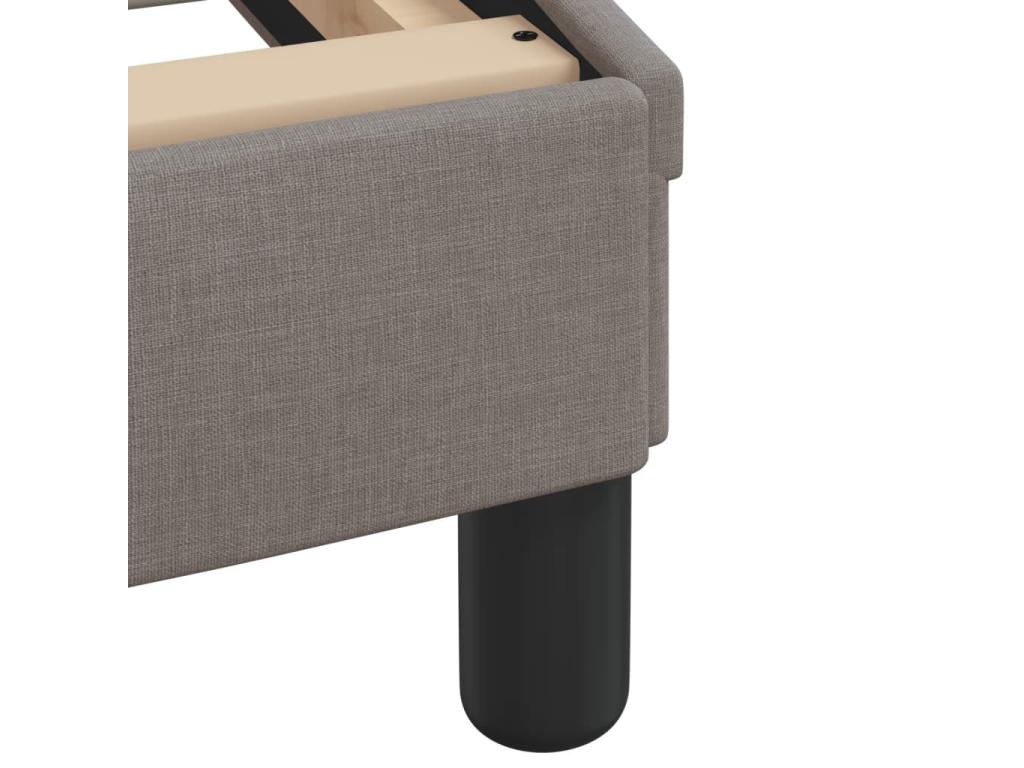 Matelas en tissu taupe, 208 x 145 x 74,5 cm