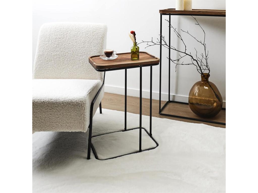 Canapé en métal marron, 40 x 30 x 55 cm