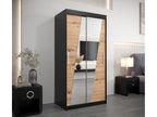 Armoire noire 2 portes, 100 x 62 x 200 cm