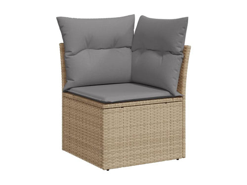 Ensemble de mobilier de jardin beige 10 pièces avec coussins, 55 x 55 x 37 cm - dlz1766569151346