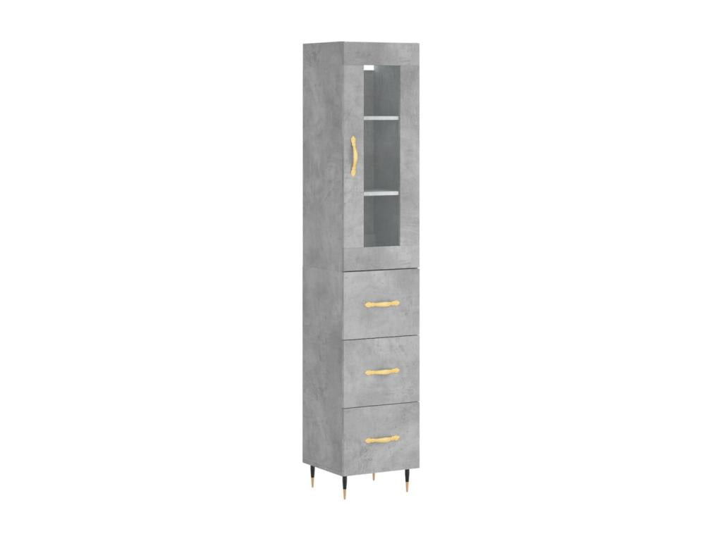 Buffet gris, 34,5 x 34 x 180 cm