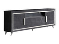 Buffet en marbre gris avec éclairage LED, 160 x 90 x 77 cm