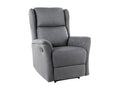 Fauteuil d'appoint en tissu gris, 87 x 87 x 111 cm