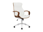 Fauteuil en similicuir blanc, 63 x 68 x 100 cm