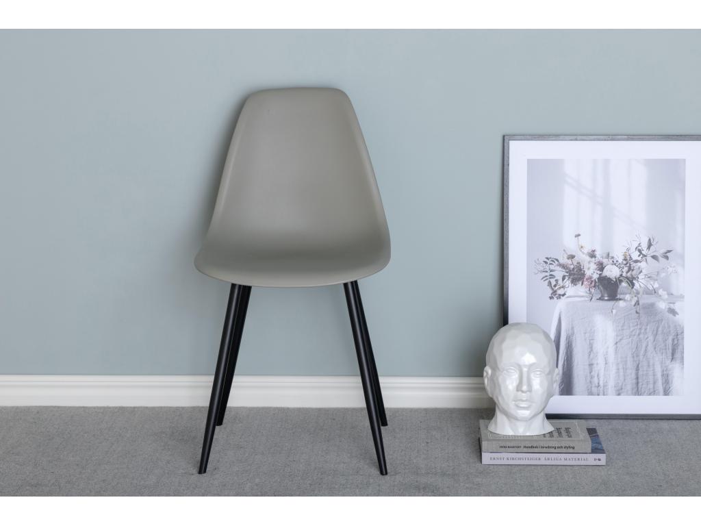 Chaise grise, 46 x 58 x 81 cm