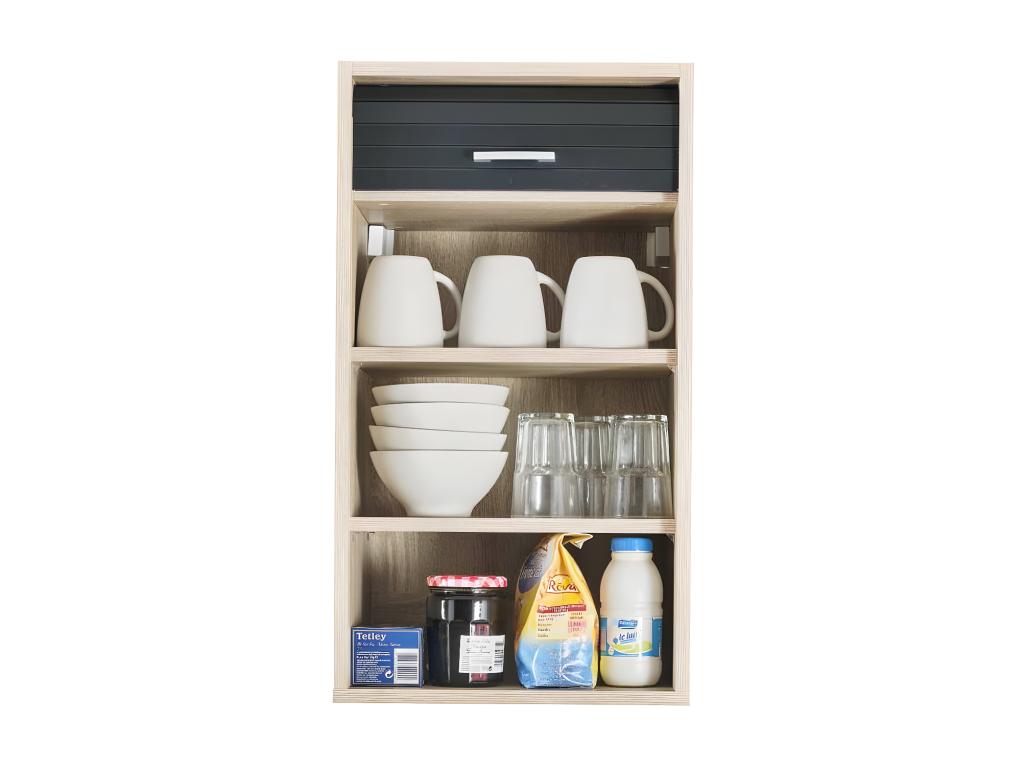 Meuble de maison naturel avec rangement, 40 x 35 x 72 cm