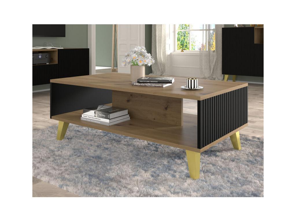 Table basse beige, 90 x 90 x 43 cm