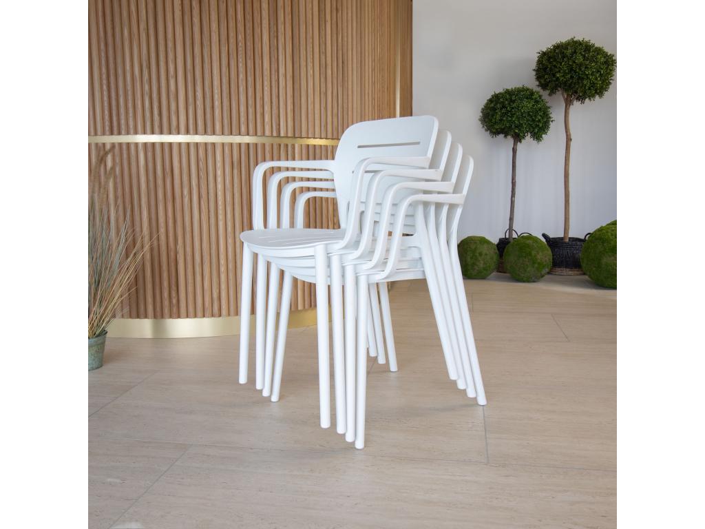 Fauteuil d'appoint blanc, 50 x 47 x 79 cm