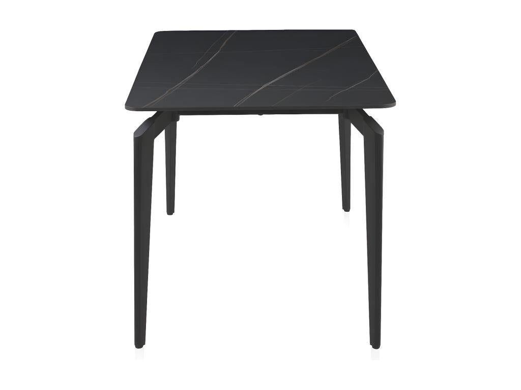 Table en métal noir, 140 x 80 x 75 cm
