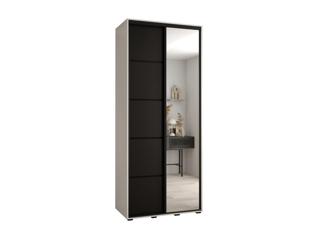 Armoire noire 2 portes, 110 x 60 x 235 cm