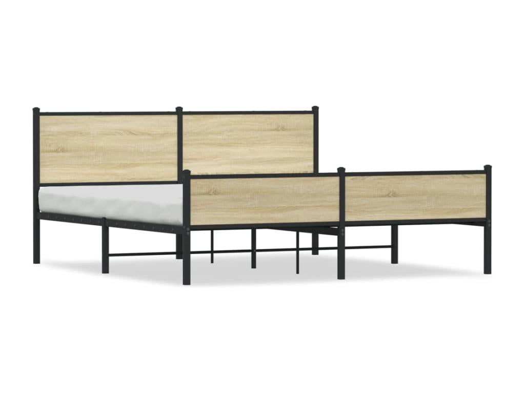 Matelas en métal marron, 219 x 187 x 91,5 cm