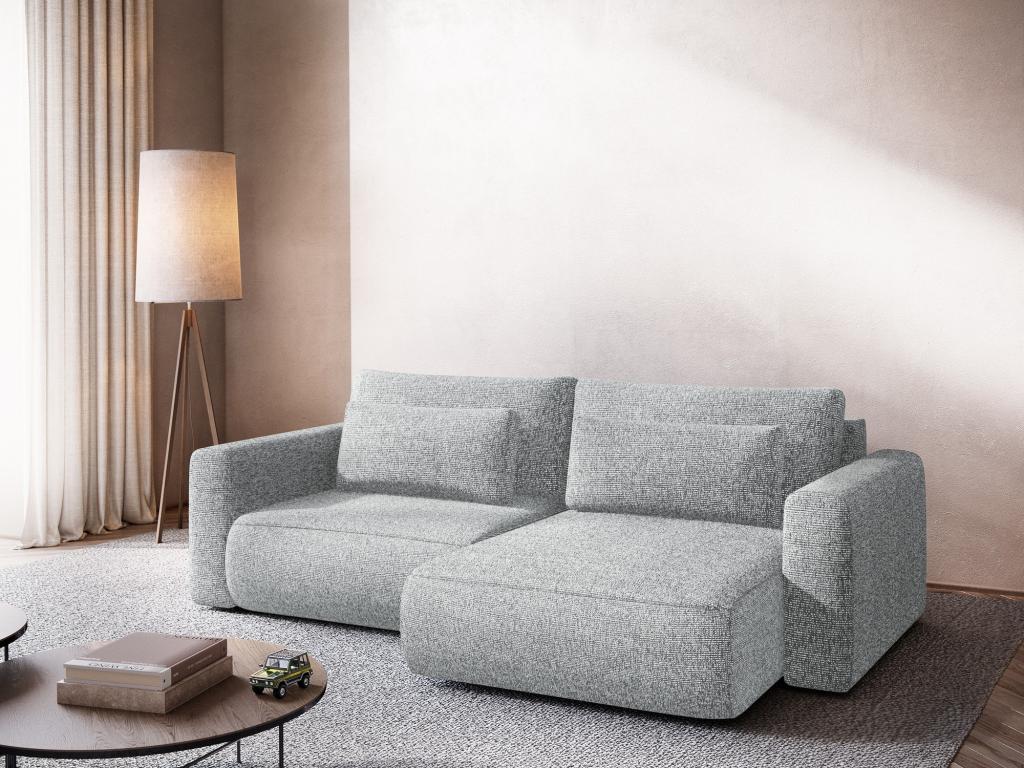 Canapé-lit en tissu Argenté, 149 x 240 x 82 cm
