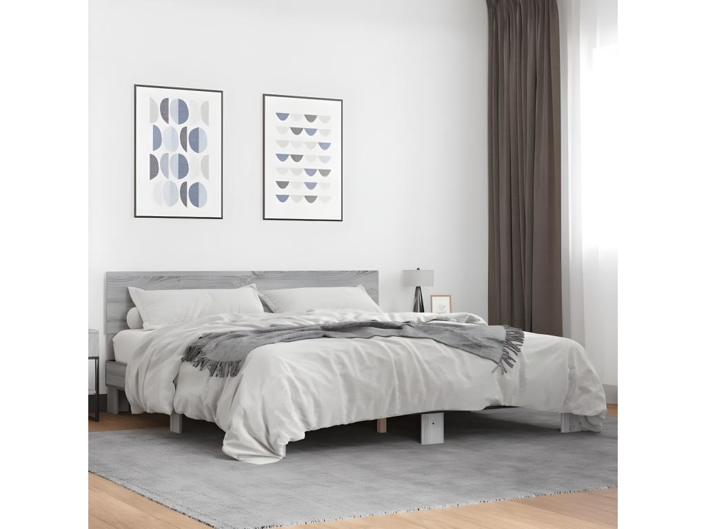 Matelas gris, 204,5 x 203 x 81 cm