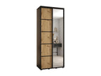 Armoire noire 2 portes, 110 x 45 x 235 cm