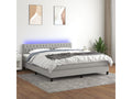Matelas gris avec éclairage LED, 203 x 180 x 88 cm