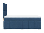 Matelas en tissu bleu, 200 x 80 x 150,5 cm