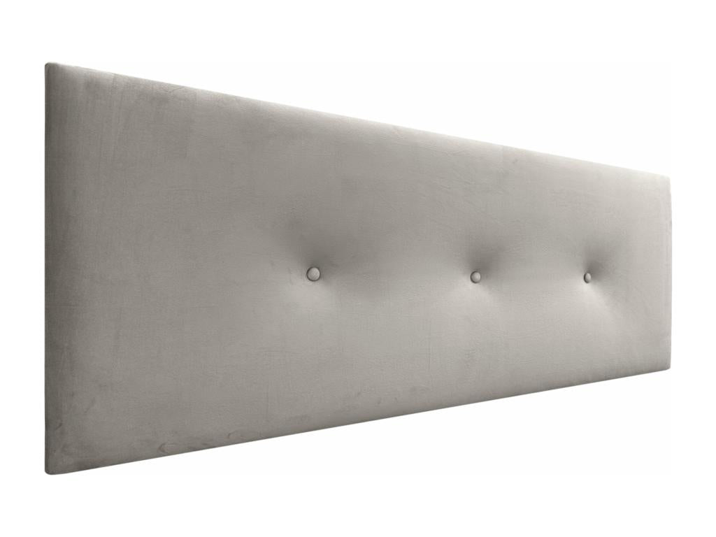 Cadre de lit en velours beige, 160 x 8 x 60 cm