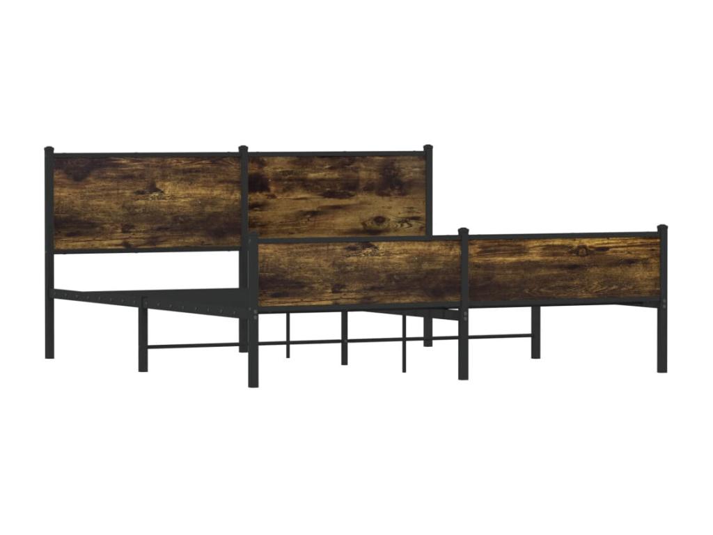 Matelas en métal marron, 207 x 187 x 91,5 cm